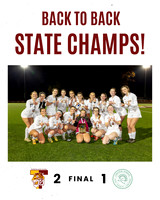 Tiverton Girls Soccer Back to Back Champions vs Lincoln School Graphic